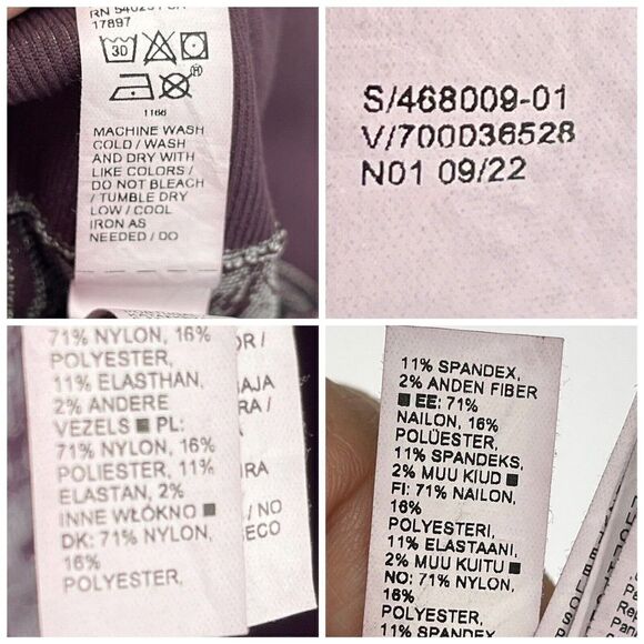 Athleta Womens Small Maroon Silver Metallic Marble Aurora Shine Tight Leggings - Picture 9 of 11